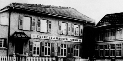 Az Endress+Hauser első telephelye 1955-ben.