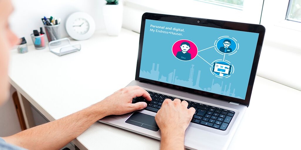 visual representing the user experience and possibilities on endress.com