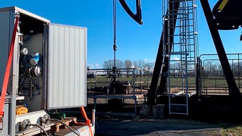 GPsol Wellchecker on a pumpjack